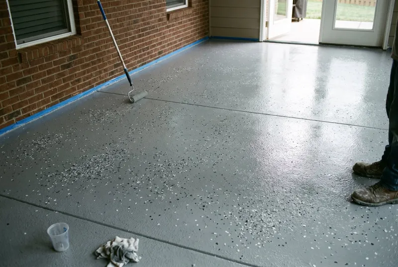 Polyaspartic patio coating (sample photo)